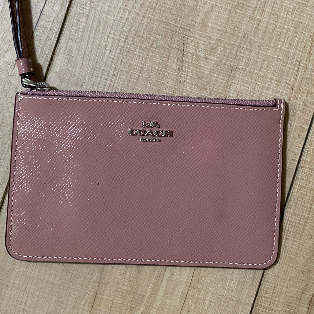 Coach Leather Wristlet Clutch